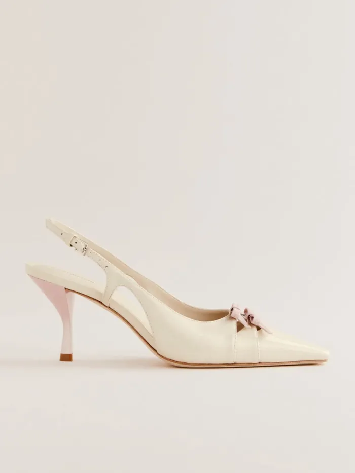 Reformation Heels Noreen Slingback Pump Almond Alabaster 8211 Women Reformation Heels Noreen Slingback Pump Almond Alabaster 8211 Women