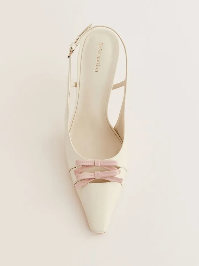 Reformation Heels Noreen Slingback Pump Almond Alabaster 8211 Women Reformation Heels Noreen Slingback Pump Almond Alabaster 8211 Women