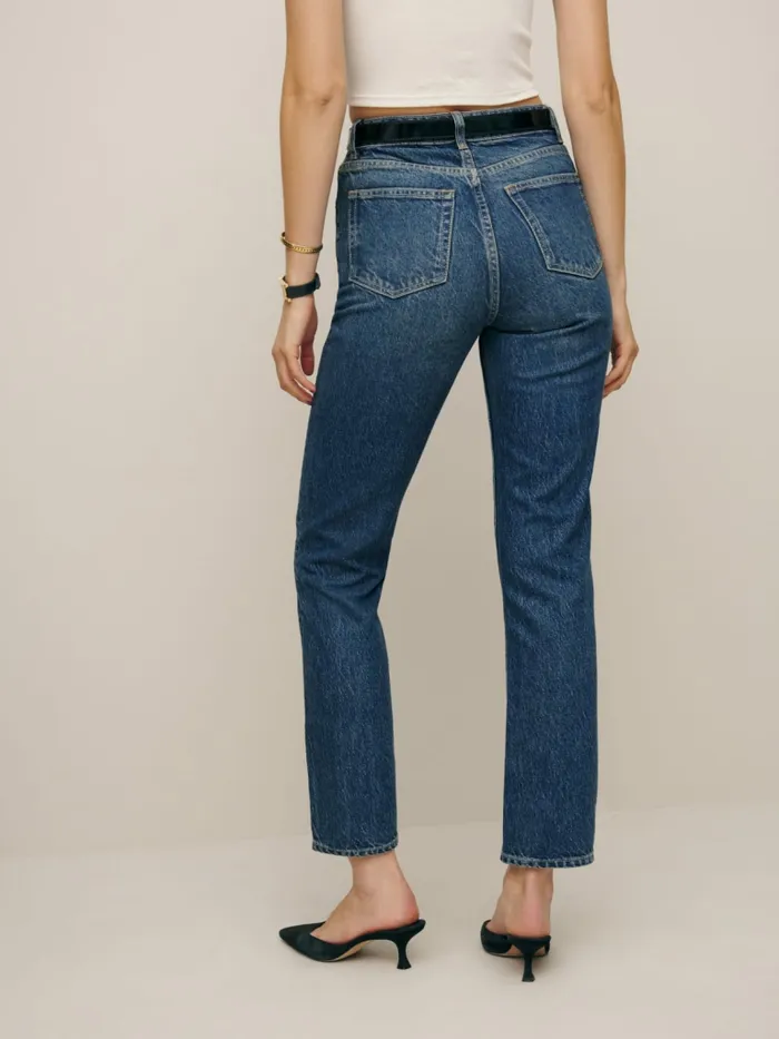 Reformation Jeans Cynthia High Rise Straight Cropped Jeans Lanier 8211 Women Reformation Jeans Cynthia High Rise Straight Cropped Jeans Lanier 8211 Women