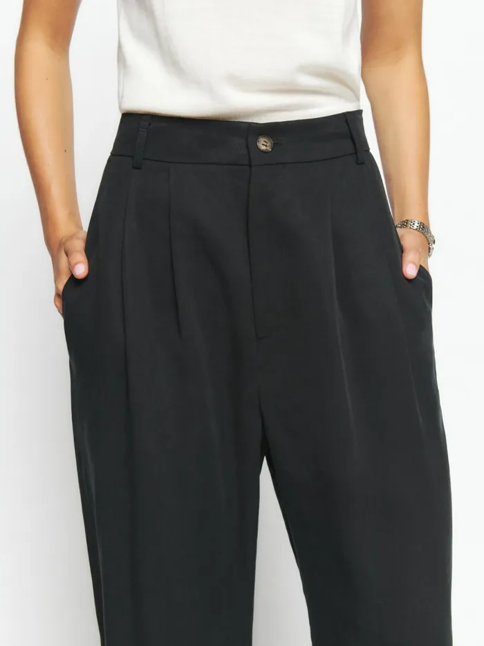 Reformation Pants Mason Cropped Pant Black 8211 Women Reformation Pants Mason Cropped Pant Black 8211 Women