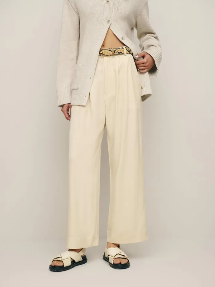 Reformation Pants Mason Cropped Pant Oyster 8211 Women Reformation Pants Mason Cropped Pant Oyster 8211 Women