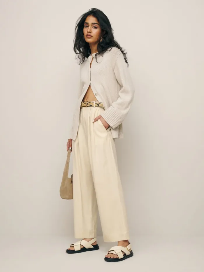 Reformation Pants Mason Cropped Pant Oyster 8211 Women Reformation Pants Mason Cropped Pant Oyster 8211 Women