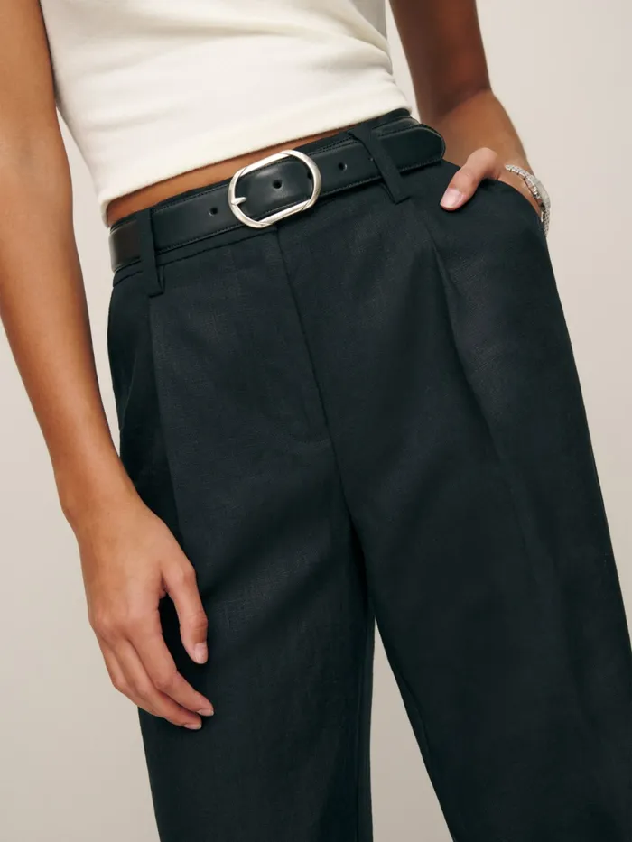 Reformation Pants Petites Alex Linen Pant Black 8211 Women Reformation Pants Petites Alex Linen Pant Black 8211 Women