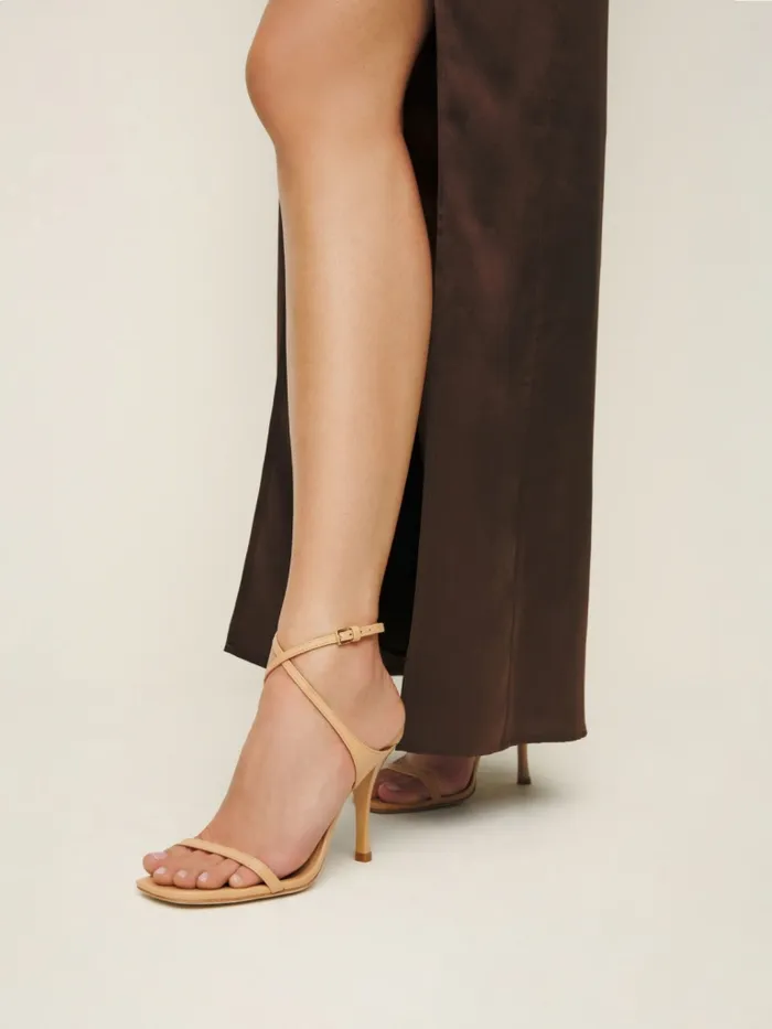 Reformation Sandals Angelina Heeled Sandal Porcini Leather 8211 Women Reformation Sandals Angelina Heeled Sandal Porcini Leather 8211 Women