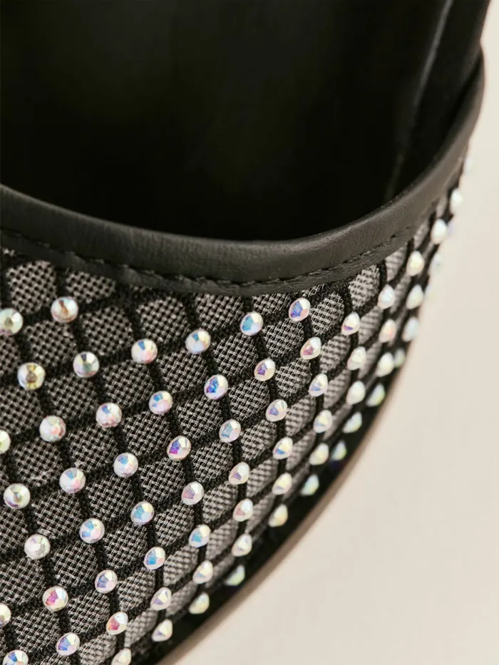 Reformation Sandals Scout Heeled Sandal Black Rhinestone Mesh 8211 Women Reformation Sandals Scout Heeled Sandal Black Rhinestone Mesh 8211 Women