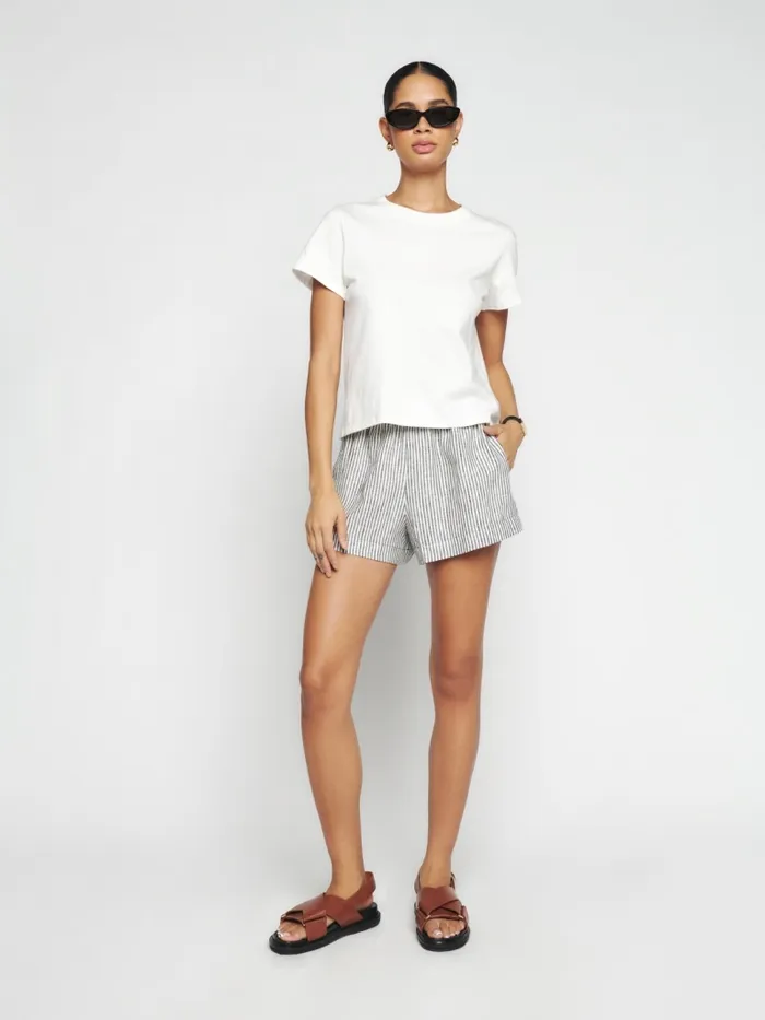 Reformation Shorts Mila Linen Short Vineyard 8211 Women Reformation Shorts Mila Linen Short Vineyard 8211 Women