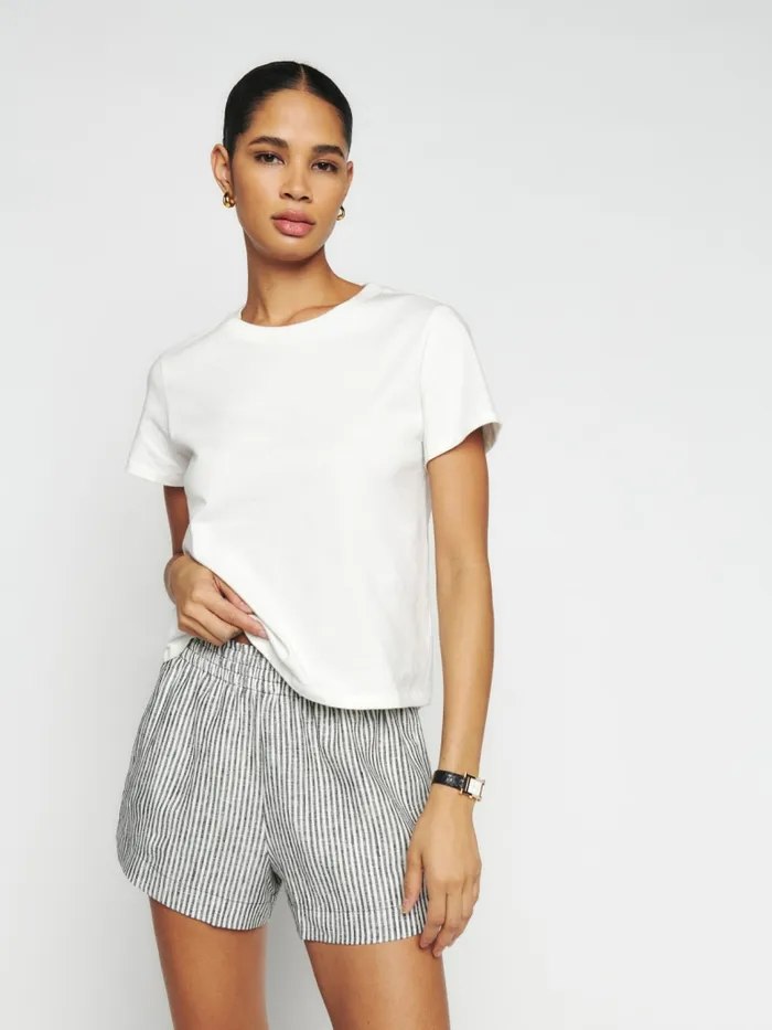 Reformation Shorts Mila Linen Short Vineyard 8211 Women Reformation Shorts Mila Linen Short Vineyard 8211 Women