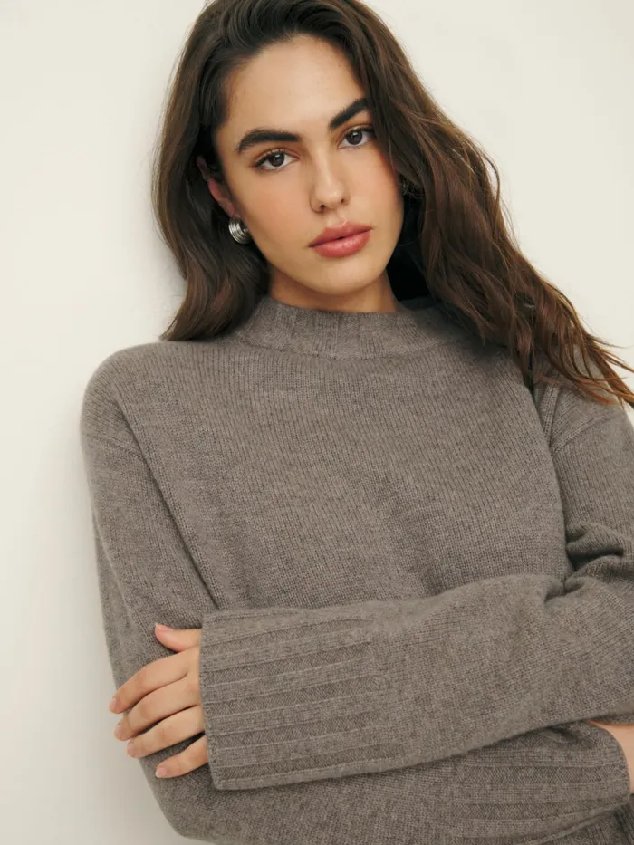 Reformation Sweaters Mer Regenerative Wool Sweater Dormouse 8211 Women