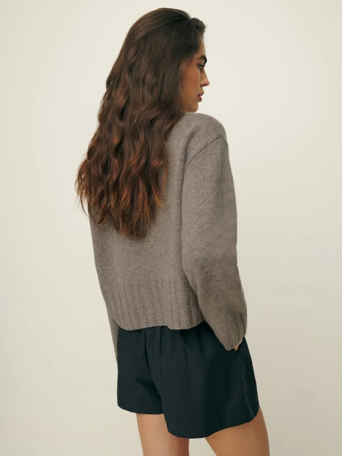 Reformation Sweaters Mer Regenerative Wool Sweater Dormouse 8211 Women
