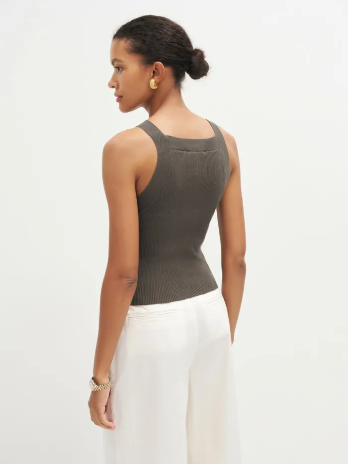 Reformation Sweaters Odin Cotton Sweater Tank Putty 8211 Women Reformation Sweaters Odin Cotton Sweater Tank Putty 8211 Women