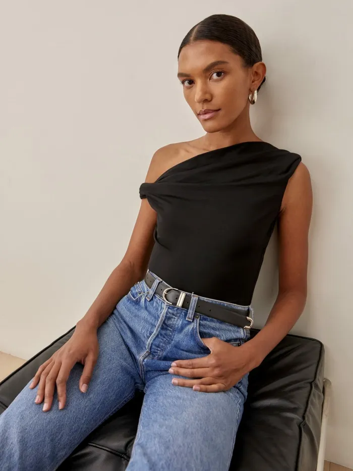 Reformation Tops Cello Knit Top Black 8211 Women Reformation Tops Cello Knit Top Black 8211 Women