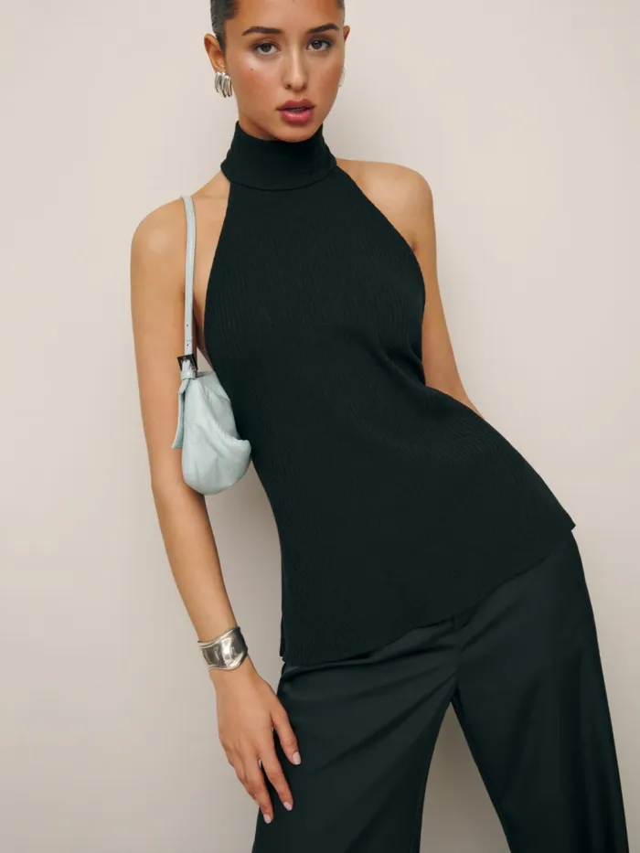 Reformation Tops Minerva Knit Top Black 8211 Women Reformation Tops Minerva Knit Top Black 8211 Women