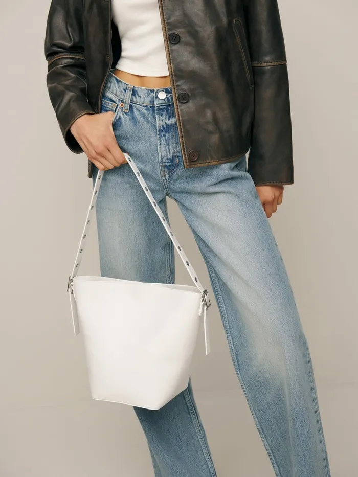 Reformation Totes Rafaella Medium Trapeze Tote Bianco Leather 8211 Women Reformation Totes Rafaella Medium Trapeze Tote Bianco Leather 8211 Women