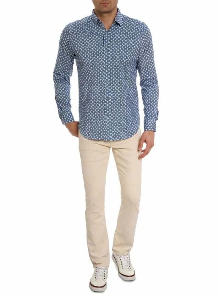 Robert Graham Button Down Shirts Men Senan Long Sleeve Knit Shirt Multi
