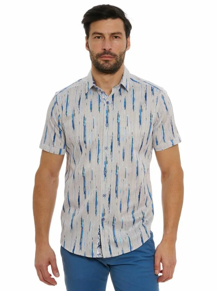 Robert Graham Button Down Shirts Men Shipping Lines Short Sleeve Button Down Shirt Blue Robert Graham Button Down Shirts Men Shipping Lines Short Sleeve Button Down Shirt Blue