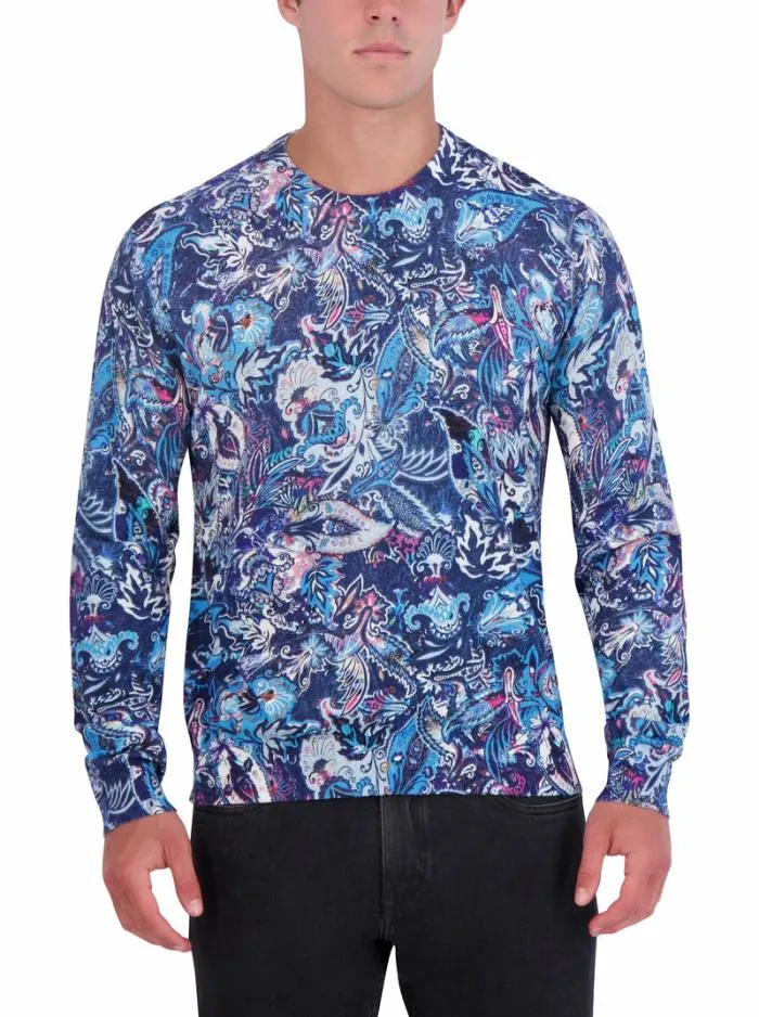 Robert Graham Sweaters and Knits Men Meier Sweater Blue
