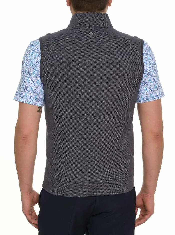 Robert Graham Sweaters and Knits Men Treviso Performance Vest Charcoal