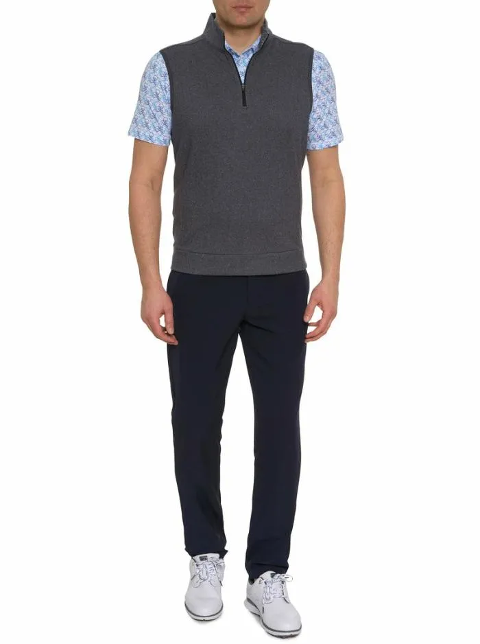Robert Graham Sweaters and Knits Men Treviso Performance Vest Charcoal