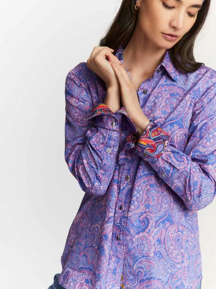 Robert Graham Tops Women Priscilla Shirt Blue