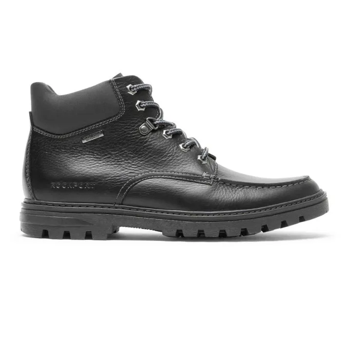 Rockport Boots Men Weather Or Not Waterproof Moc Toe Boot Black Leather