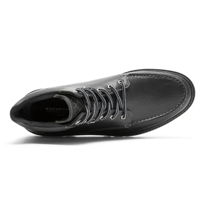 Rockport Boots Men Weather Or Not Waterproof Moc Toe Boot Black Leather