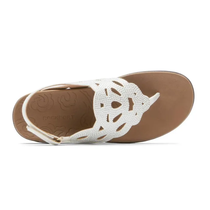 Rockport Sandals and Wedges Women Ridge Slingback Sandal White Bling