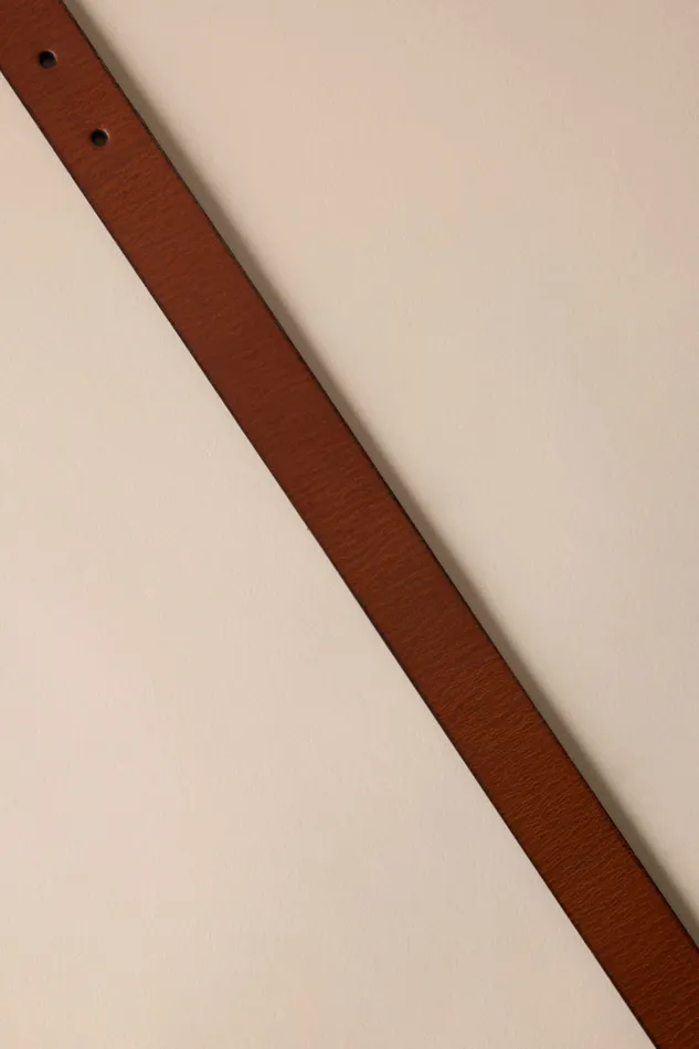 Rope Engraved Western Buckle Leather Belt 231 Tan Women Lucky Brand Belts