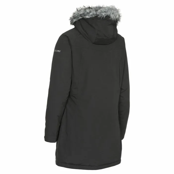 San Fran Waterproof Parka Jacket Black Women Trespass Parka Coats