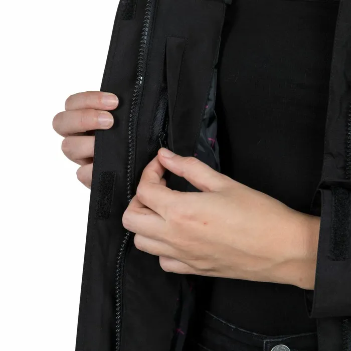 San Fran Waterproof Parka Jacket Black Women Trespass Parka Coats