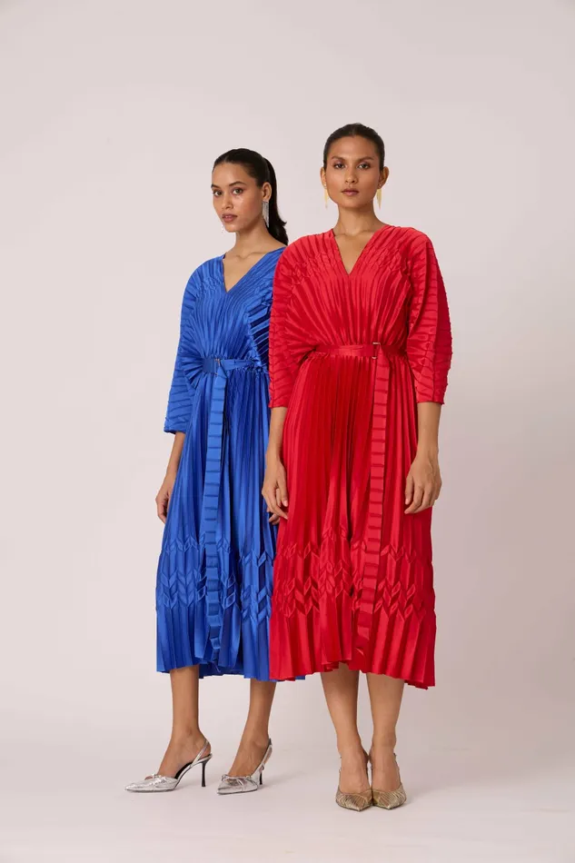 Scarlet Sage Dresses Adeline Maxi Satin Dress 8211 Azure Blue 8211 Women