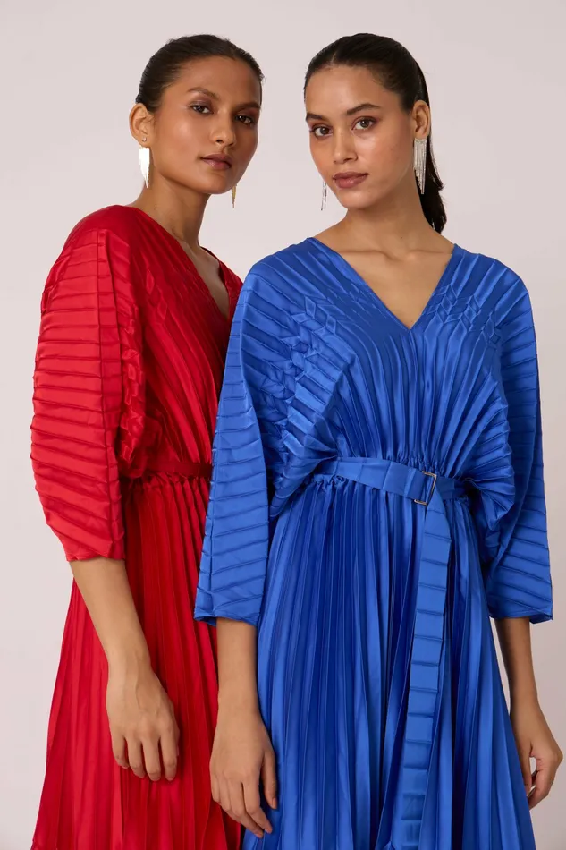 Scarlet Sage Dresses Adeline Maxi Satin Dress 8211 Azure Blue 8211 Women