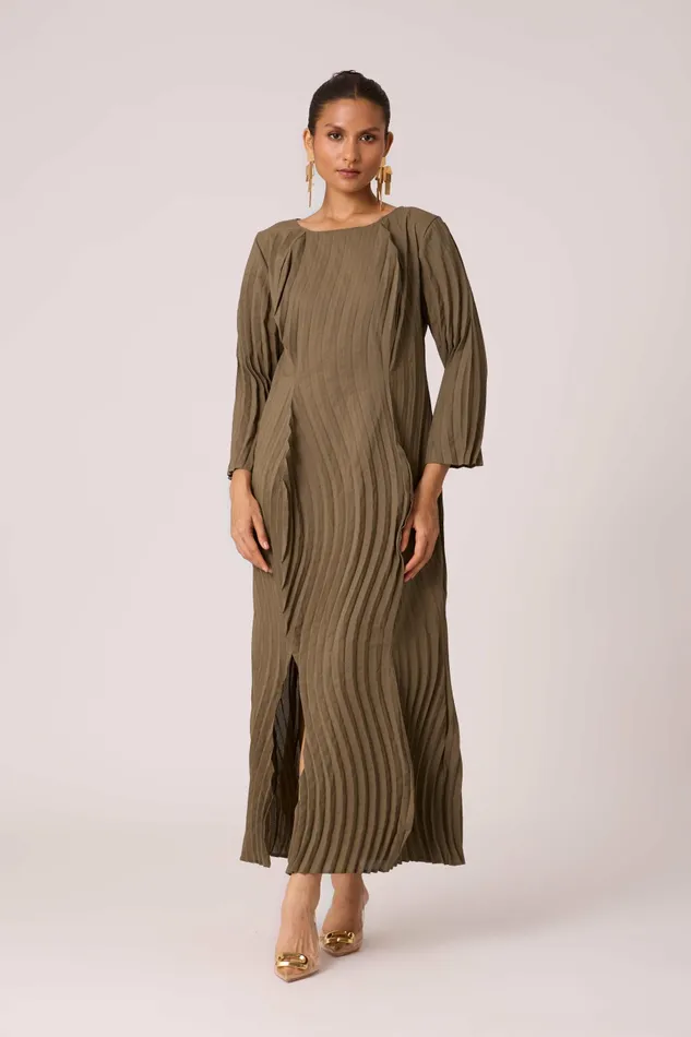 Scarlet Sage Dresses Imogen Dress 8211 Dark Taupe 8211 Women