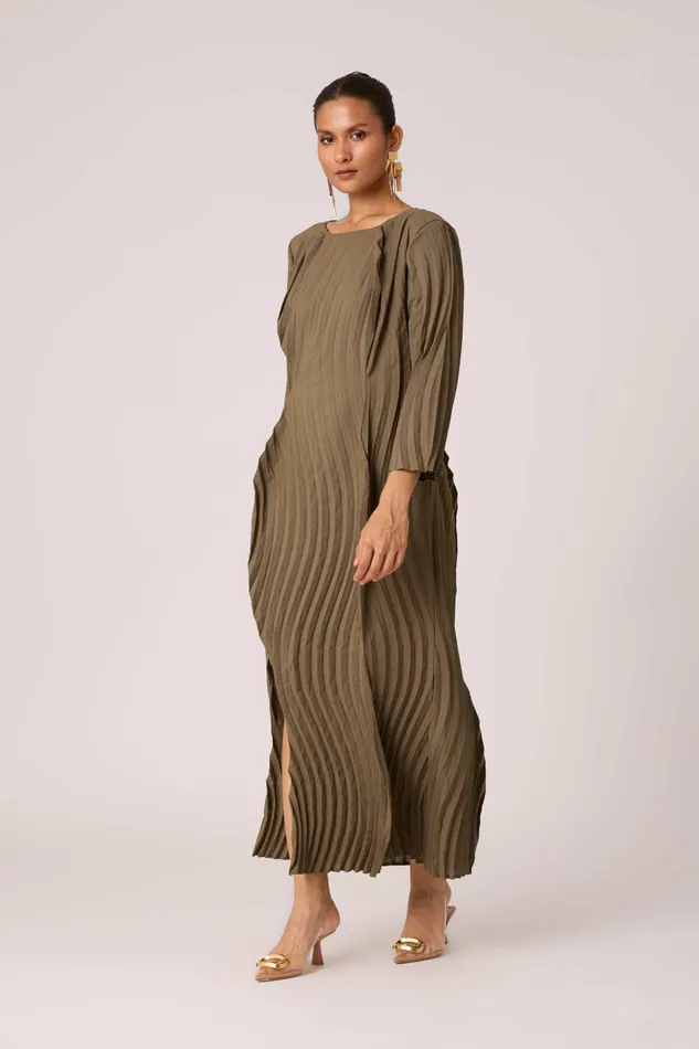 Scarlet Sage Dresses Imogen Dress 8211 Dark Taupe 8211 Women