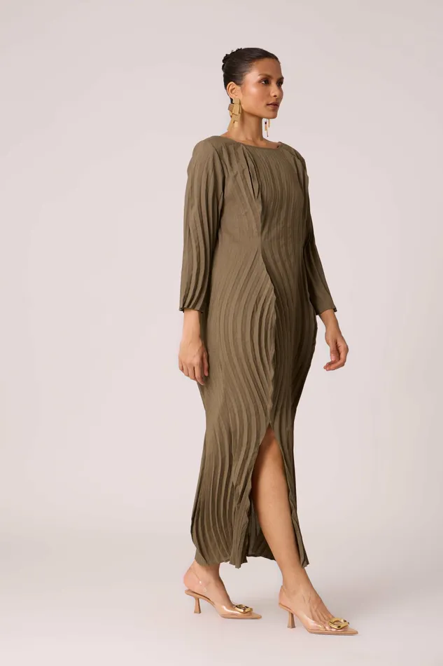 Scarlet Sage Dresses Imogen Dress 8211 Dark Taupe 8211 Women