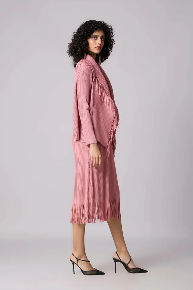 Scarlet Sage Dresses Sasha Fringe Dress 8211 Pink 8211 Women