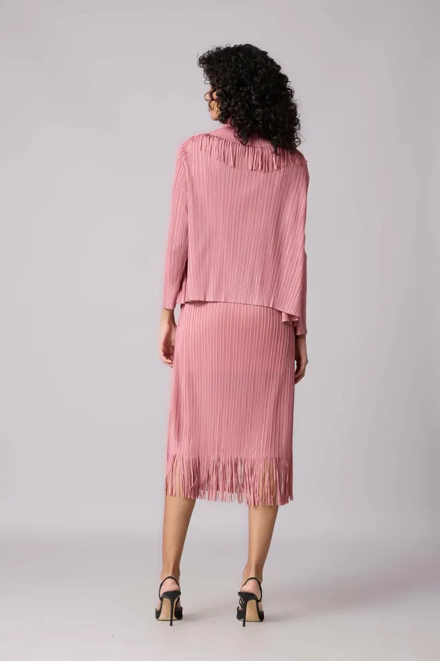 Scarlet Sage Dresses Sasha Fringe Dress 8211 Pink 8211 Women