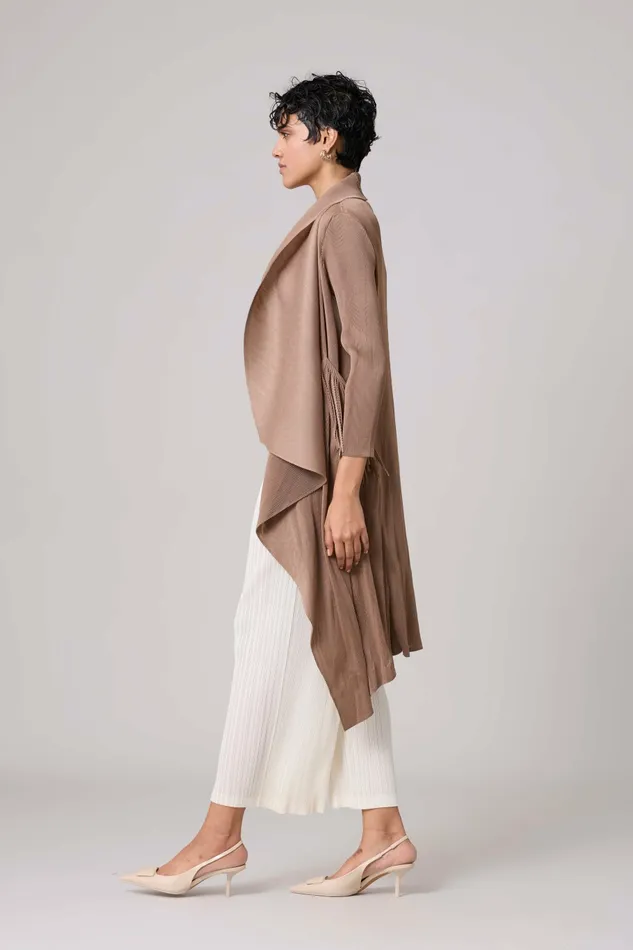 Scarlet Sage Overlays Briana Fringe Overlay 8211 Taupe 8211 Women