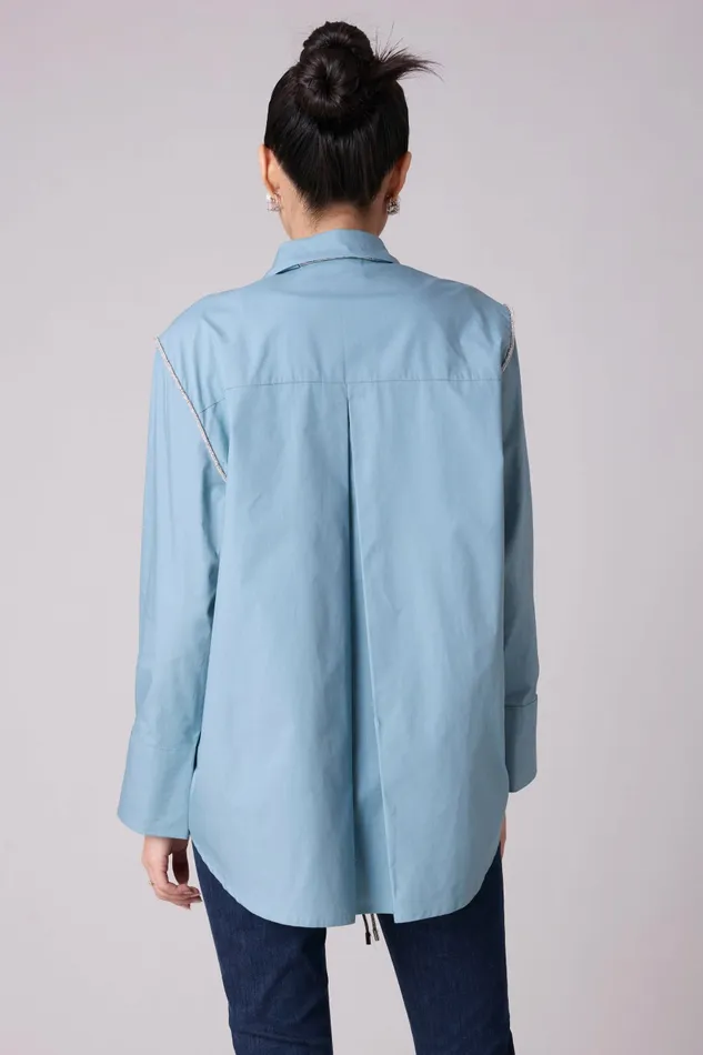 Scarlet Sage Tops Lorenza Shirt 8211 Stone Blue 8211 Women