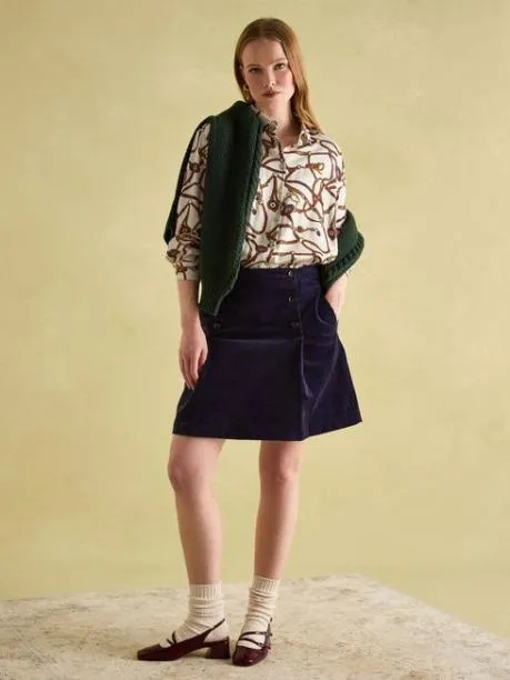 Shirts and Blouses Women Joules Cream Multi Satin Shirt
