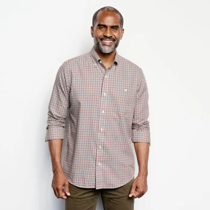Shirts Men Orvis Country Twill LongSleeved ButtonDown Shirt Cream