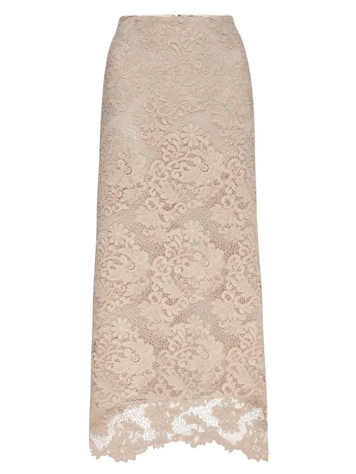 Shop Brochu Walker Bottoms The Mara Lace Skirt Buff