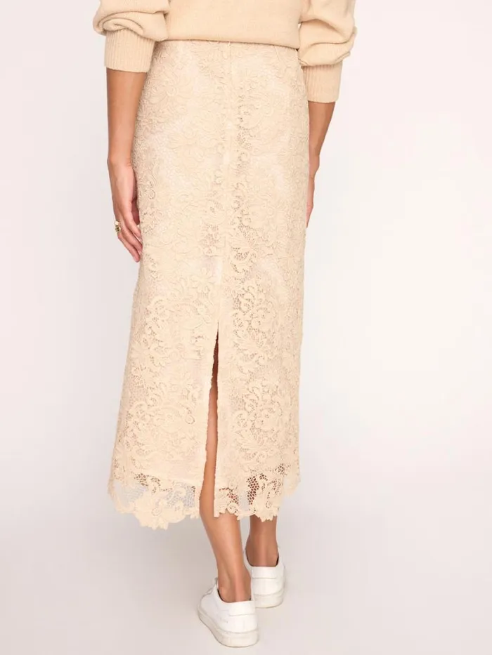 Shop Brochu Walker Bottoms The Mara Lace Skirt Buff