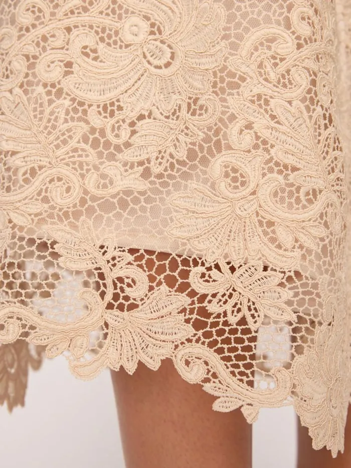 Shop Brochu Walker Bottoms The Mara Lace Skirt Buff