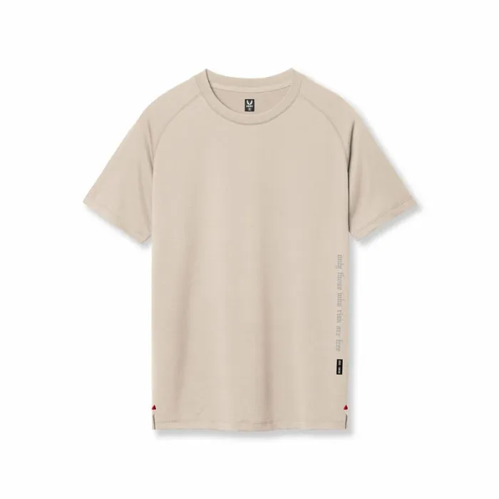 Short Sleeves Men ASRV 3DLite 20 Lycra Fitted Tee Sand Smoke 034otwr034