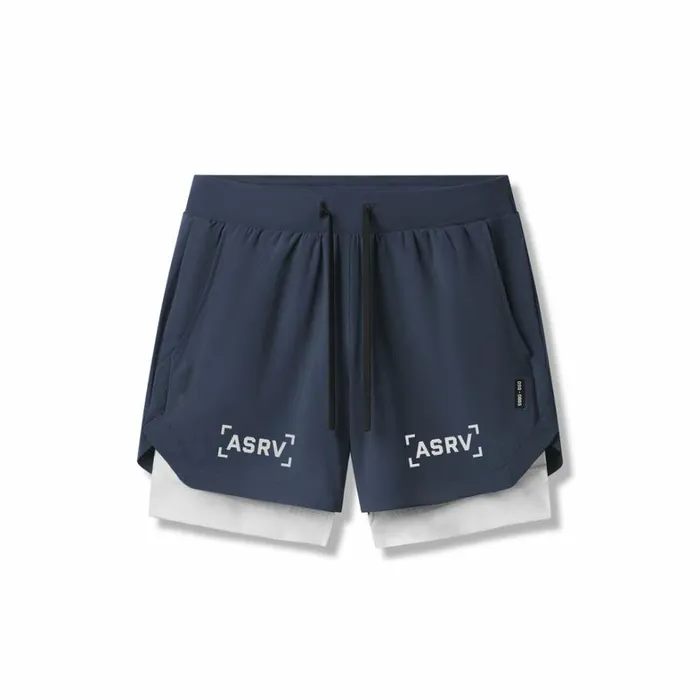 Shorts Men ASRV TetraLite 5034 Liner Short Navy 034bracket034white
