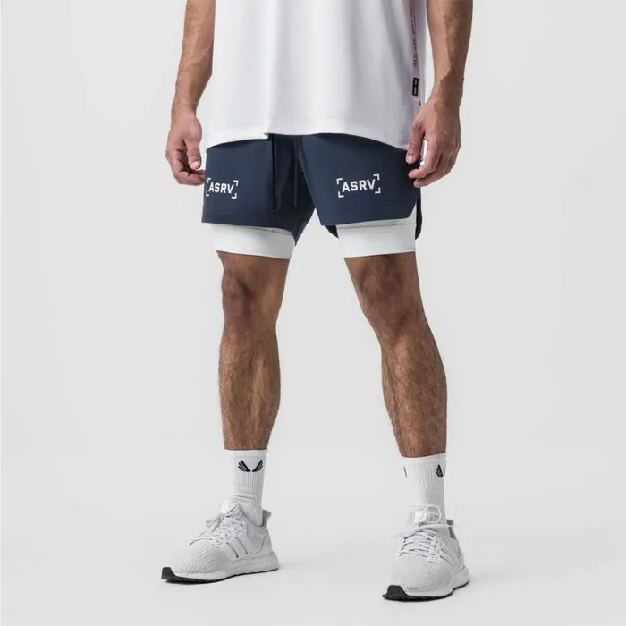 Shorts Men ASRV TetraLite 5034 Liner Short Navy 034bracket034white