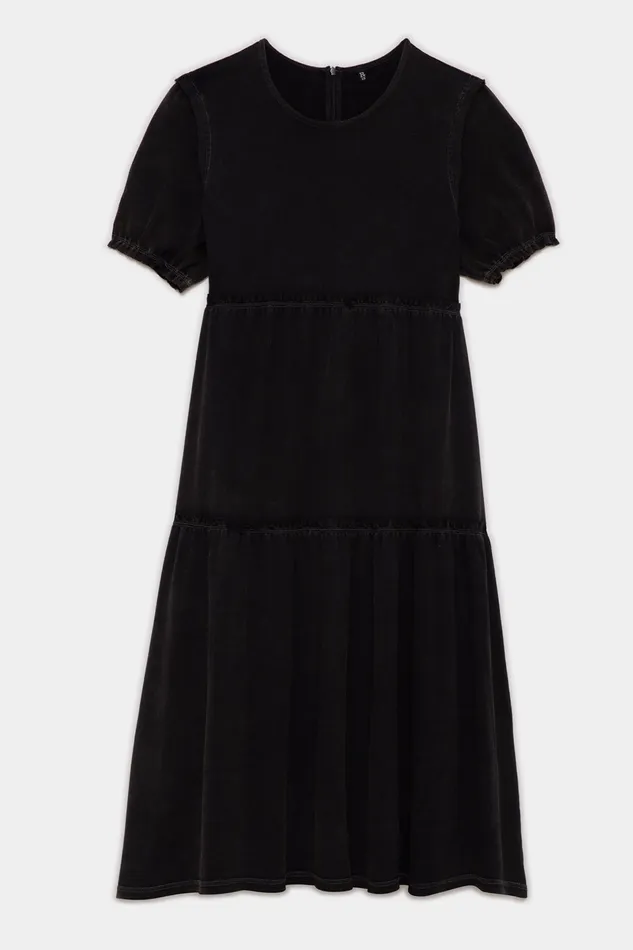 Shredded Relaxed Midi 8211 Black Women Dresses R13