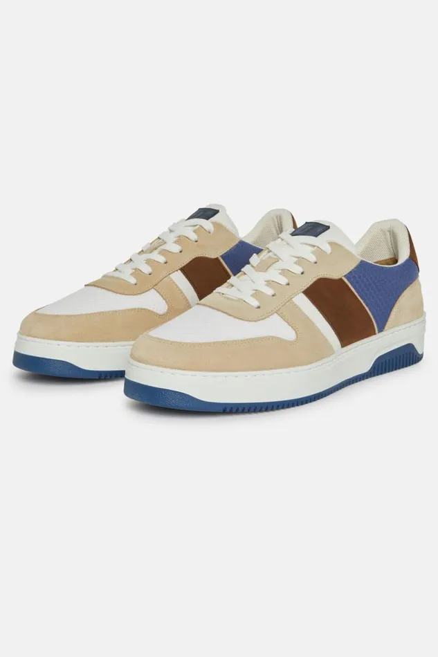 Sneakers Men Boggi Milano Beige Trainers In Leather And Technical Fabric Light Blu Sneakers Men Boggi Milano Beige Trainers In Leather And Technical Fabric Light Blu
