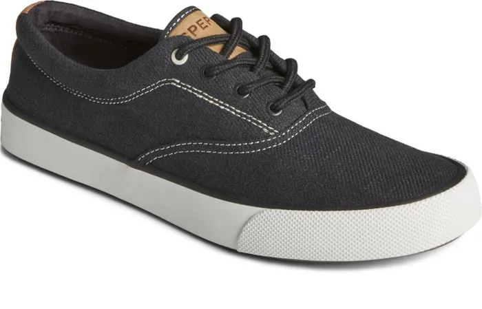 Sperry Sneakers Men Striper II Slub Linen Sneaker Black Sperry Sneakers Men Striper II Slub Linen Sneaker Black