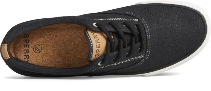 Sperry Sneakers Men Striper II Slub Linen Sneaker Black Sperry Sneakers Men Striper II Slub Linen Sneaker Black